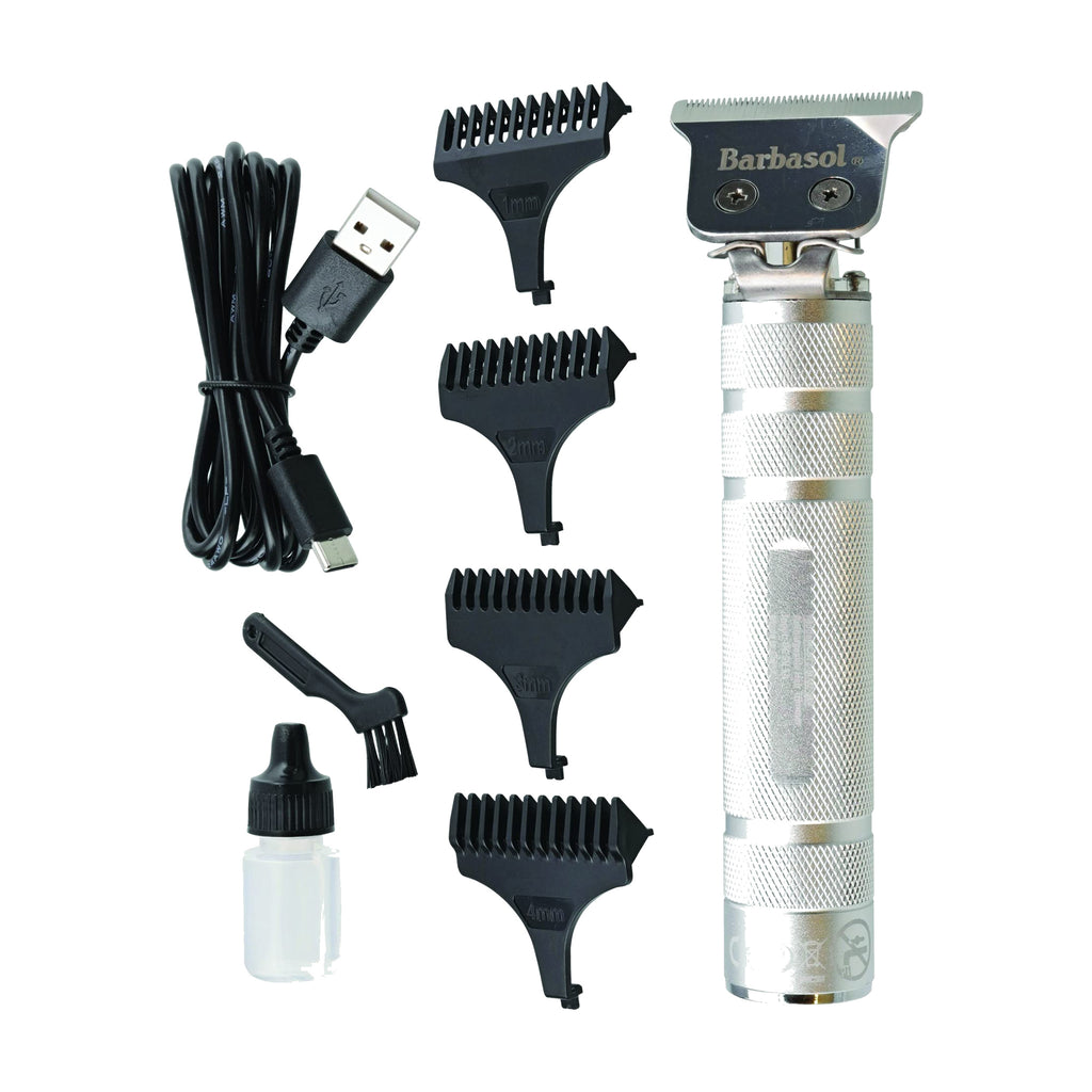 Barbasol T-Blade Trimmer, with included guide combs and accessories