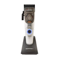 Gamma+ X-Ergo Professional Modular Clipper, front view on charging base