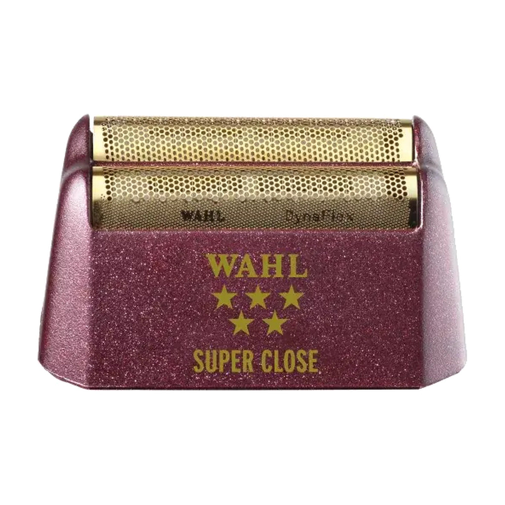 Wahl 5 Star Shaver Shaper - Super Close gold foil head detail